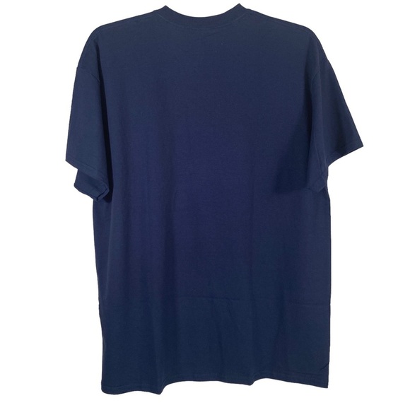 Gildan 2/$10 Adult XL Ultra Cotton Navy Blue Short Sleeve Crew Neck T-Shirts - Picture 3 of 7